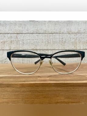 VNTG 90s GIANNI VERSACE Mod 1256 Black Gold Medusa Cat Eye FRAMES 53-17-140